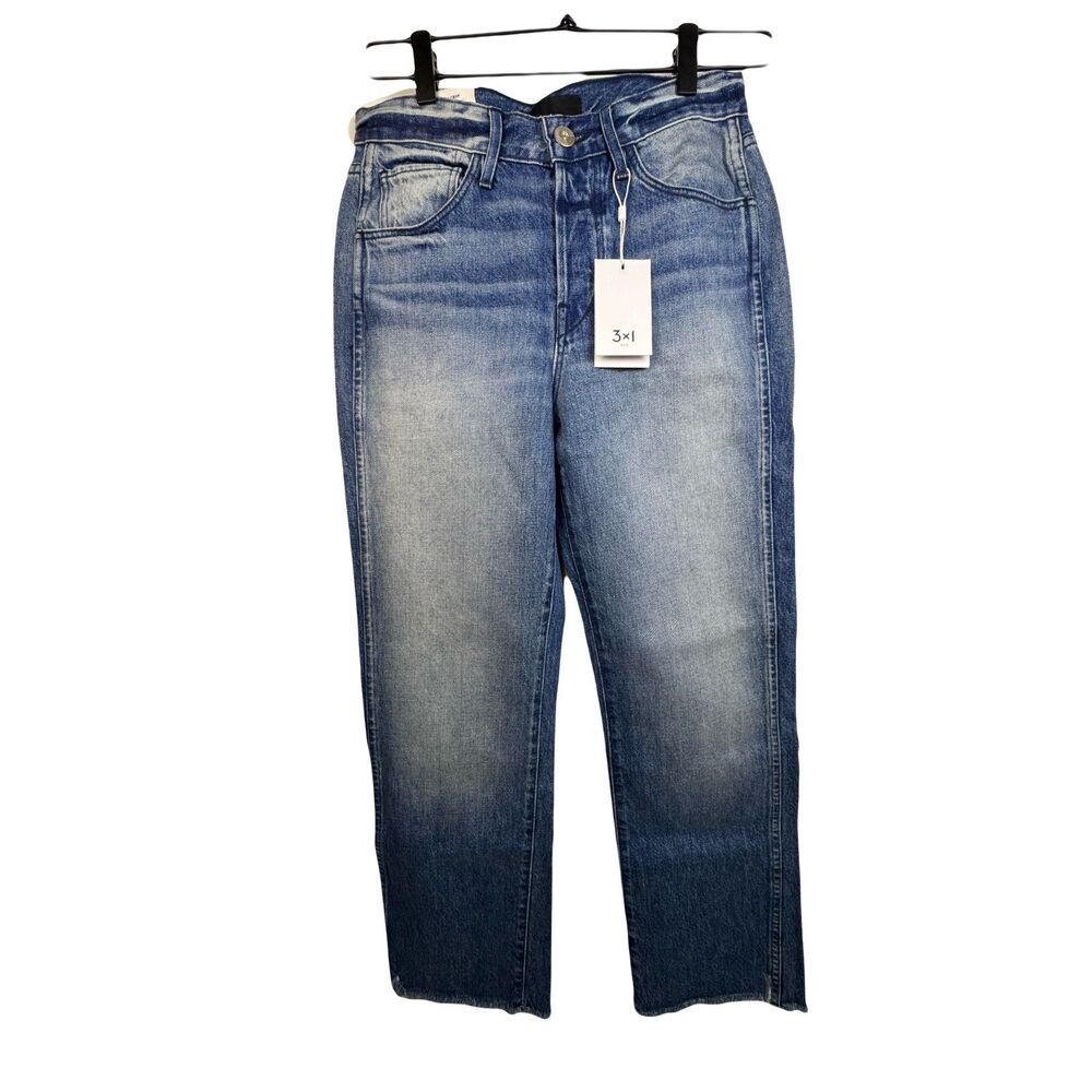 3x1 N.Y.C. jeans NWT $245 MSRP Women's 26 Blue Austin Crop Isla Button Fly